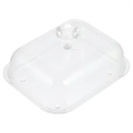 Plates Butter Dish Bread Lid Container Holder Storage Box Largekeeper Dishes Rectangular Handle Covers Cake Refrigerator Countertop