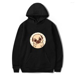 Men's Hoodies Rholycrown Cute Pug Sweatshirts Men/Women Hooded Streetwear Male/Women Fashion Print Hoodie Top