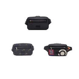 Multi Pochette Bumbag waist bags belt bag crafted from a coated microfiber fabric with black leather trim Blue and red Web strap 2022