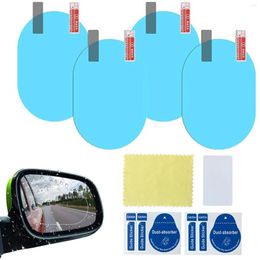 Window Stickers 4pcs Car Rain Rearview Mirror Films Waterproof Anti-fog Cover Anti-rain Protector Glass Film