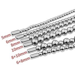 Sex massager Electro Stainless Steel Urethral Sound Dilators Penis Plug Insert Stimulation Catheter Beads Male Masturbator Toys For Men