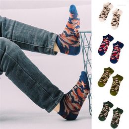 Men's Socks Women Casual Man Vintage Cotton Camouflage Print Short Cute Gift Sock Accessories 30JU07