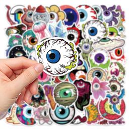 50PCS Graffiti Skateboard Stickers Eyeball Horror For Car Laptop Ipad Bicycle Motorcycle Helmet PS4 Phone Kids Toys DIY Decals Pvc Water Bottle Decor