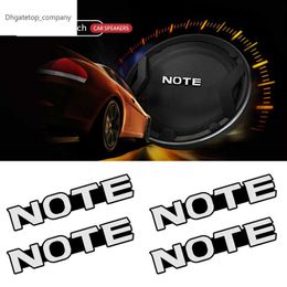 4pcs car audio decorate 3D Aluminium Badge Emblem Sticker For Nissan NOTE E11 E12 Accessories Car Styling