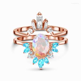 Cluster Rings AsinLove Luxury Rose Gold Shining Zircon Crown Gemstone For Women Real 925 Sterling Silver Ring Wedding Fine Jewelry 2022