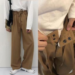 Men's Pants Casual Women Chic Baggy Wide-leg Trousers Temperament Unisex Popuplar Classic All-match Autumn Femme Couple Solid Ins