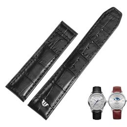 For MAURICE LACROIX Eliros Watchband First Layer Calfskin Wrist Band 20mm 22mm Black Brown Cow Genuine Leather Strap Watch Bands245l