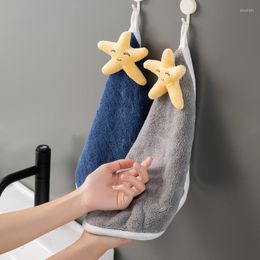 Towel Cartoon Starfish Hand Can Be Hung Coral Velvet Kitchen Bathroom Absorbent 30x30cm