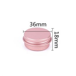 10g Cream jar sealing small aluminum box DIY cosmetics lip balm aluminum can 10ml rose gold silver matte black metal tins