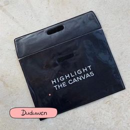 25 5X18cm fashion C transparent collection classic makeup bag Organisers double side printed with tag PVC receipt case no packin289V