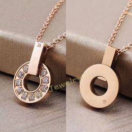 WomensJewelry Shell pendant necklace gem pendants necklace diamond gold Sweat-proof and colorfast ladies fashionHigh La romance