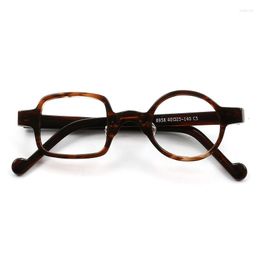Sunglasses Frames 1960's Japan Handmade Italy Acetate Tortoise Optical Eyeglass Clear Lens Vintage Square Round Glasses Top Quality 8938