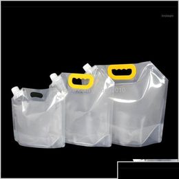 Storage Bags Housekee Organisation Home Garden Drop Delivery 2021 1Dot5/2Dot5/5L Standup Plastic Drink Bag Spout Pou Otrxi