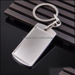 Key Rings Jewellery Blank Diy Custom Engraved Personalised Keychain Alloy Lovers Gift Keyring Creative Lovely Chain Wholesale Othzo