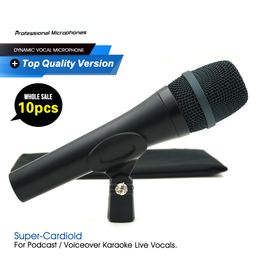 10pcs Grade A Quality Professional Wired Microphone E945 SuperCardioid 945 Dynamic Mic For Live Vocals Karaoke Performance Stage