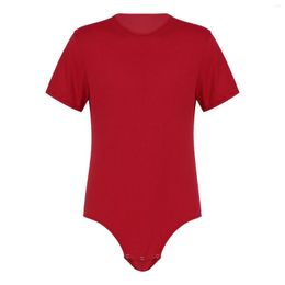 Men's Body Shapers Sleeves Piece Babies Romper Adult Crotch Lovers Lingerie One Diaper Mens Bodysuit Press Round Neck Pajamas Adults T-shirt