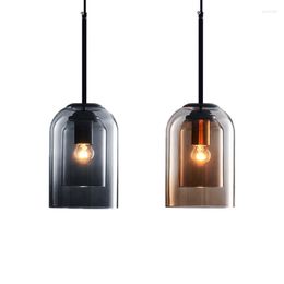 Pendant Lamps Postmodern Nordic Light Double Glass Hanglamp For Bedroom Dining Room Bar Decor Luminaire Suspension Kitchen
