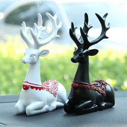Interior Decorations Car Resin Deer Statues Small Ornaments Creative Cute Home Decoration Christmas Gifts High-quality