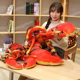 37x40cm Red Lobster Lifelike Plush Toy Cute Stuffed Animal Home Decor For Children Birthday Gift