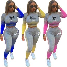 2024 Women Tracksuits Designer Brand Jogging Suit Two Piece Set Long Sleeve Lady Outfits PINK Print Pullover Pants Sweatsuits Sportswear Fall Winter Clothes 3972-2