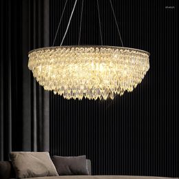 Chandeliers Post-modern Light Luxury Chandelier Living Room French American Bedroom Dining Crystal Glass Interior Lighting G9 Lamps