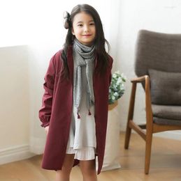 Coat 2022 Kids Girl Jacket Coats Outerwear Clothes Spring Autumn Trench Children For 5-12 Years Old