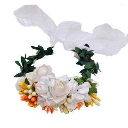 Dog Apparel Exquisite Fashionable Pet Flower Fairy Wreath Cloth Headgear Eye-catching For Home