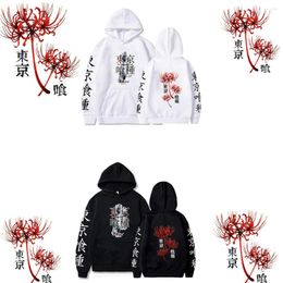 Men's Hoodies Toyo Ghoul Anime Hoodie Pullover Sweatshirt Ken Kaneki Print Top Casual Hip Hop Street Wear