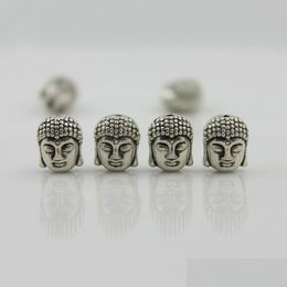 Other New Fashion Wholesale Tibet Antique Sier Buddha Beads Accessories For Making Jewellery 10X9Mm 100 Pieces/Lot Drop Delivery 2022 Dh8Nn