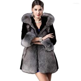 Women's Fur Faux Coat Luxury Furry Black Jacket Winter Warm Long Sleeve Hoodies Outerwear Womens XXL Size Fashions