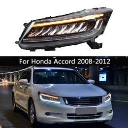 Car Headlight Front Lamp LED Daytime Running Light For Honda Accord 2008-2012 Dynamic Streamer Turn Signal Indicator Head Lights