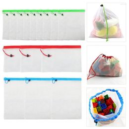Storage Bags 15Pcs Innovative Mesh Grocery Bag Washable Widely Used Fruit Toys Organization