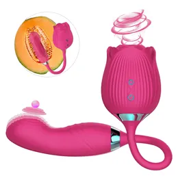 Powerful Rose Sucking Vibrator 10 Speed Vibrating Clit Sucker Clitoris Stimulator Mimic Finger Wiggling G-Spot Massager Sex Toys