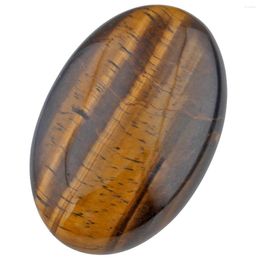 Jewelry Pouches TUMBEELLUWA Natural Tigers Eye Stone Oval Palm Worry Healing Chakra Reiki Cabochon Decoration 60x40x20mm