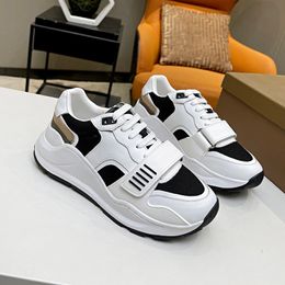 Really mirror quality Designer Casual Shoes Sneakers Vintage genuine calfskin Leather Trainers Fashion ShoesPatchwork Platform Lace-up Print dadshoes unsex