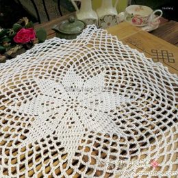 Chair Covers White 35 And 38cm Sqaure Crochet Cotton Sofa Cover For Home Decor Flower Armrest Cushion Towel