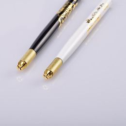 Tattoo Guns Kits MicrobladingTebori Pen Permanant Makeup Eyebrow Microblade Needle Manual Hand Piece With Gold Flower