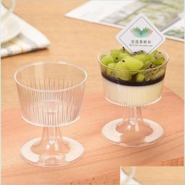 Other Event Party Supplies Party Supplies Clear Transparent Dessert Pudding Bowl Ice Cream Cup For Birthday Holiday Dinner Disposa Dhptv