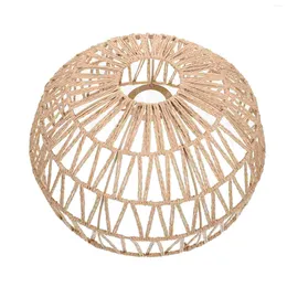 Pendant Lamps Lamp Shade Light Lampshade Cover Rattan Chandelier Wicker Ceiling Bulb Guard Woven Shades Hanging Floor Rustic Farmhouse