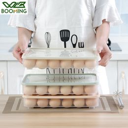 WBBOOMING Refrigerator Egg Storage Box Kitchen Refrigerator Household Preservation Storage Box Dumpling Plastic Storage Box HH532