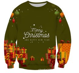 HOT Men Hoodies & Sweatshirts Autumn/winter New 3D Print Christmas Hoodie European and American Loose Pullover Sweater 012