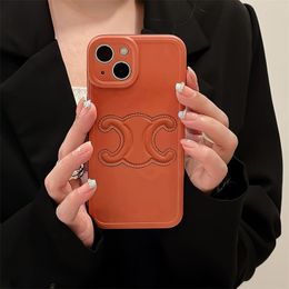 Classic Letters Leather Phonecases Designer Fashion Luxury Brand iPhone Cover For 14 14Plus 14Po 14ProMax 13 12 11 Pro Max X XS XR XSmax