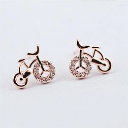 Stud Earrings Sole Memory Mini Bike Simple Cute Creative Sweet Silver Colour Fashion Female SEA554