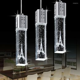 Chandeliers Modern Minimalist Led Restaurant Crystal Chandelier 3 Heads Creative Personality 6 Bar