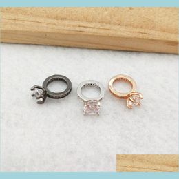 Pendant Necklaces 10 Pcs Tiny Cz Crystal Charm Pendant Zircon Stone Micro Pave Finding Diy Necklace Women Jewelry Pd890 Drop Deliver Dhyaz