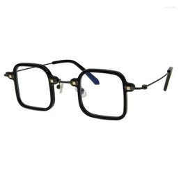 Sunglasses Frames Unisex Fashion Acetate Square Spectacle Frame TR90 Temple Leg Optical Spectacles Glasses