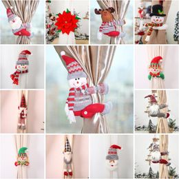 Christmas Decorations Cute Cartoon Curtain Buckle Decorative Accessories Santa Claus Xmas Clip Holdback Year 2022