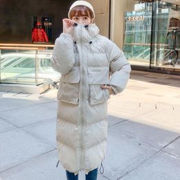 Women's Trench Coats 2022 Cotton-padded Jacket Women's Mid-length Loose Padded Korean Thick Coat Bread