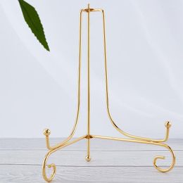 Hooks Iron Display Stand Gold Easel Plate Po Holder Displays Picture Frames Cookbooks Decorative Plates