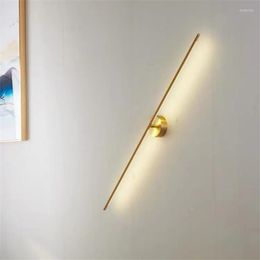 Wall Lamps Simple Aluminum Led Nordic Modern Living Room TV Background Bedroom Bedside Corridor Lights Fixtures